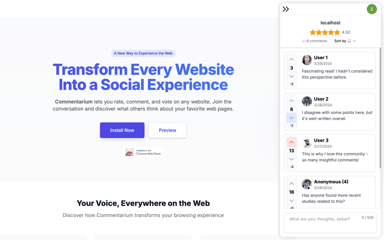 Commentarium preview